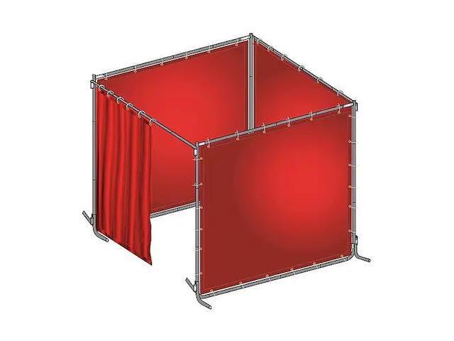 ZORO SELECT 22RP04 Welding Booth Kit, Transparent PVC, 6 ft. W., 6 ft. H., 13