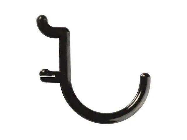 FUNCTIONAIRE FH2-4 Locking Pegboard Hooks,Black,Plastic,PK8