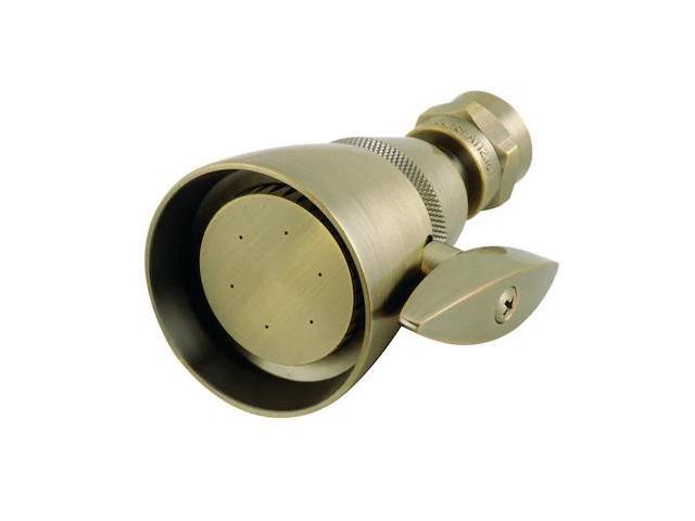 Kingston Brass K132A3 2-1/4' O. D. Adjustable Shower Head, Antique Brass