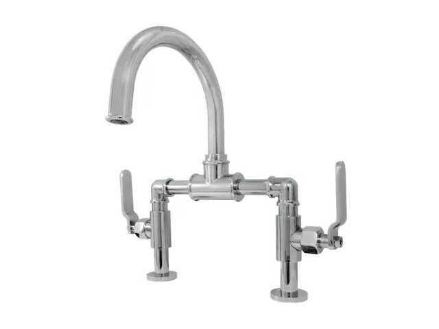 KINGSTON BRASS KS2171KL Whitaker Industrial Style Bridge Bathroom Faucet W/