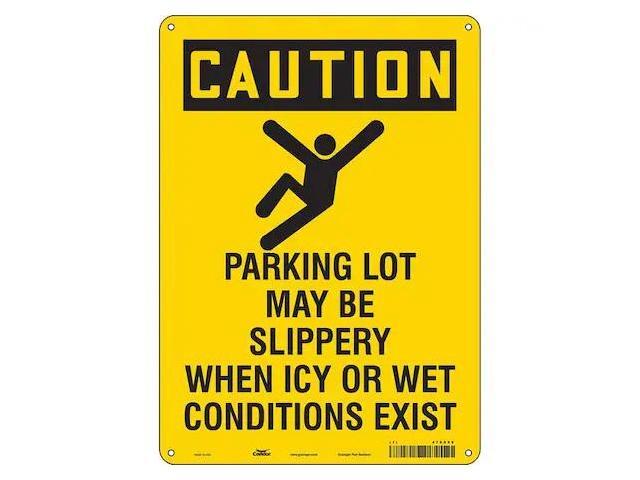CONDOR 478D66 Safety Sign, 14 in Height, 10 in Width, Polyethylene, Vertical