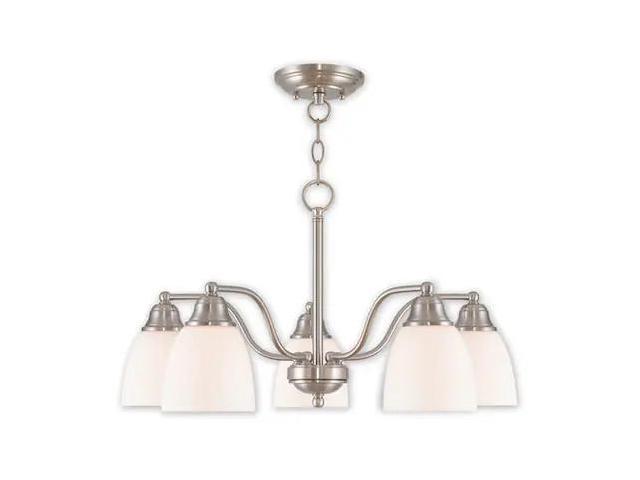 Photos - Light Bulb LIVEX LIGHTING 53855-91 Somerville 5 Light Brushed Nickel Convertible