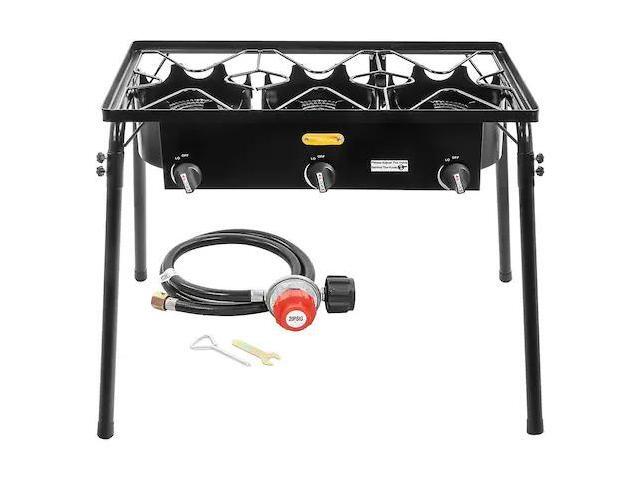 concord triple burner outdoor propane stove cooker w/ regulator, 3 burner stove brewing supply