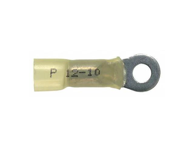 PANDUIT PH10-10R-E Ring Terminal, #10 Stud Size, 10 AWG, 600 V, Heat Shrink