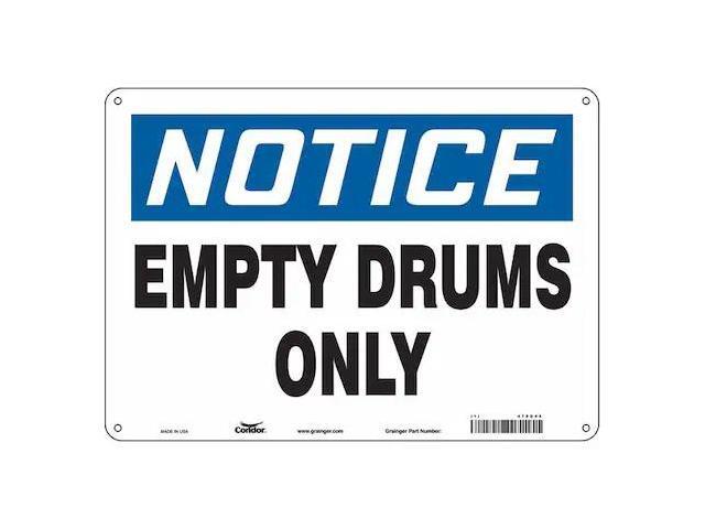 CONDOR 470G99 Safety Sign, 10 in Height, 14 in Width, Polyethylene, Horizontal