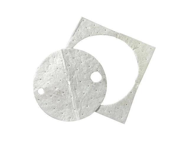 3M M-DC22DD Sorbent Pad, 12 gal, 22 in Dia., Universal, Gray, Polyester,