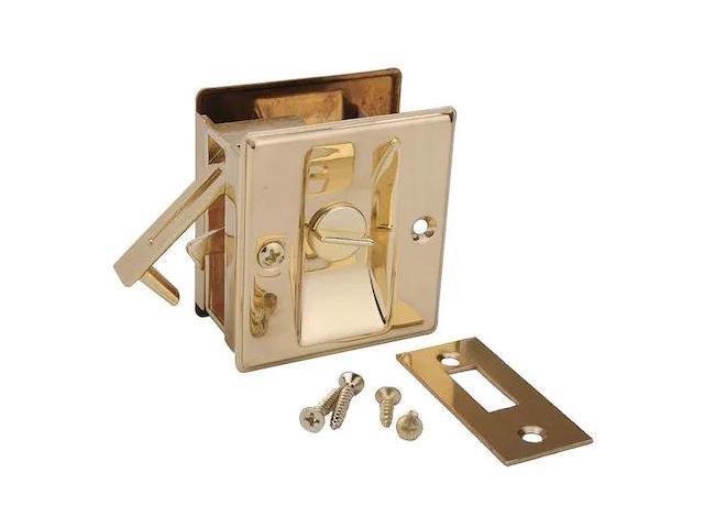 JOHN STERLING CD-1039-US3 Pocket Door Privacy Lock-Bright Brass