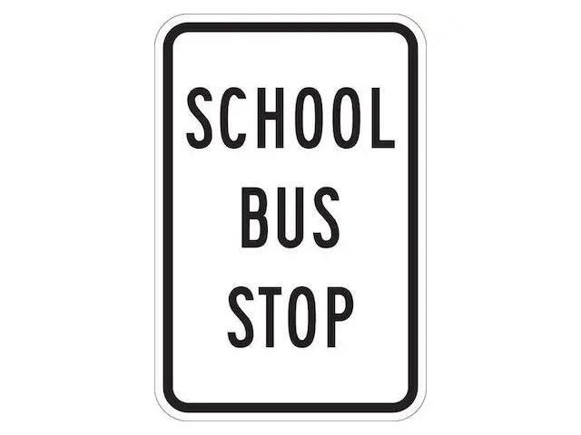 LYLE T1-1020-HI_12x18 Sign,School Bus Stop,18 x12 In