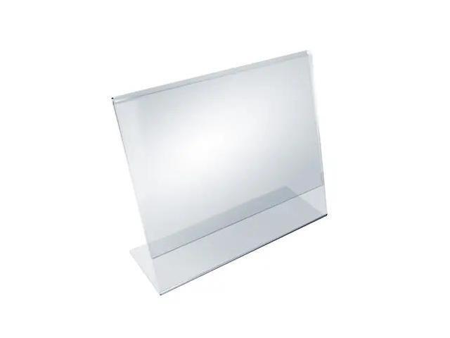 Azar Displays Horizontal Slanted L Shape Acrylic Sign Holder 10/Pack 112719