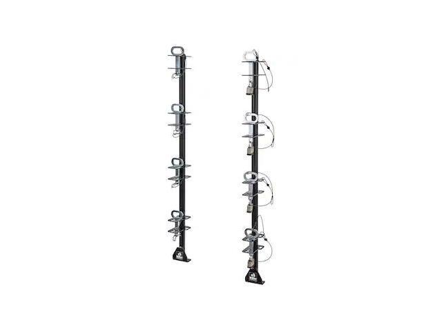 BUYERS PRODUCTS LT14 4-Position Channel Style Lockable Trimmer Rack for Open