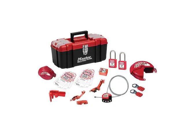 MASTER LOCK 1457VE410KABAS Valve/Electrical Kit,Red,Plastic Case