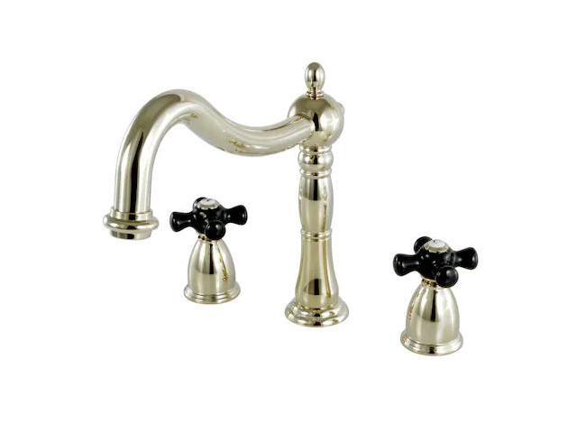 KINGSTON BRASS KS1342PKX Roman Tub Faucet, Polished Brass, Deck Mount