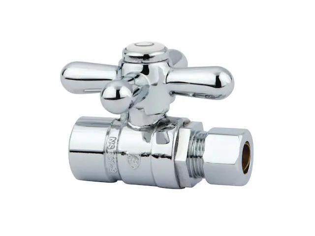 VINTAGE CC43251X CC43251X 1/2' Sweat, 3/8' O. D. Comp Straight Shut-off Valve
