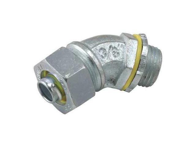 RACO 3444 Conduit Fitting Connector, 1 in, Liquid-Tight, Steel, Electro Zinc