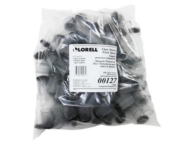 LORELL 00127 Clear Sleeve Floor Protectors, Clear, Transparent, 7/8', PK100