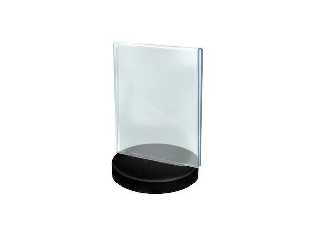 Azar Displays 2-Sided Round Base Sign Holder 8.5 x 5.5-inch 10/Pack 108705