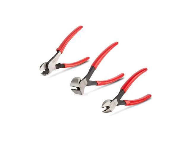 TEKTON PCT99120 Cutting Pliers Set, 3-Piece (Diagonal, End, Cable Cutting)