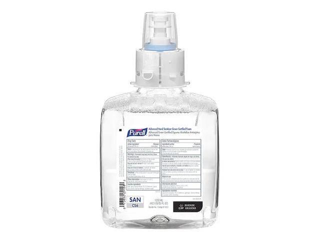 PURELL 6551-02 Hand Sanitizer, CS6 Series, Foam, Cartridge, 1,200 mL, Requires