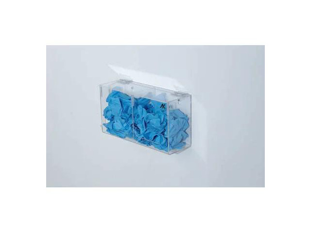 ZORO SELECT 3RZT4 Glove Dispenser, PETG, Holds (144) Gloves,Clear,7 in H x