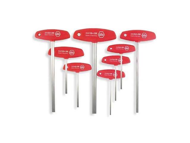 WIHA 33493 8 Piece Metric T-Shape Hex Key Set, 33493