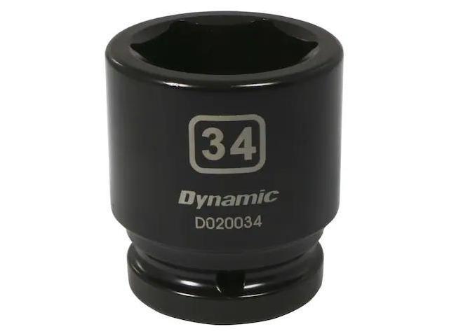 DYNAMIC D020034 3/4' Drive Standard Socket, Black Phosphate, Tools 3/4' Drive 6