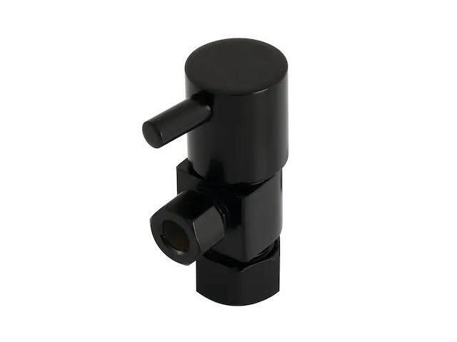 Kingston Brass CD53300DL Concord 5/8'O. D x 3/8' O. D Anti-Seize Deluxe Quarter Turn Ceramic Hardisc Cartridge Angle Stop, Matte Black