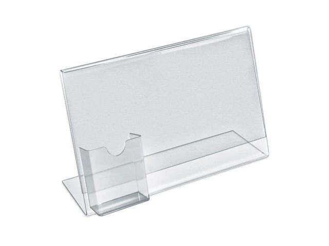 Azar Displays Sign Holder with Attached Brochure Holder 8.5 x 11-inch 10/Pack 252043
