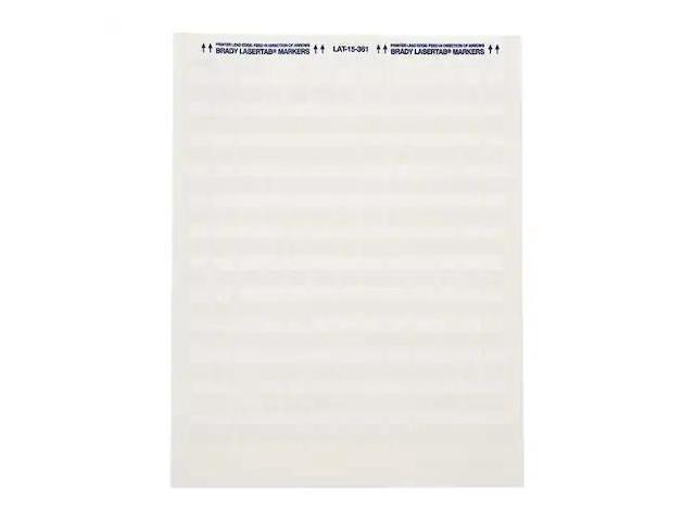 BRADY LAT-15-361-1 Write On Laminating Wire and Cable Markers, White on
