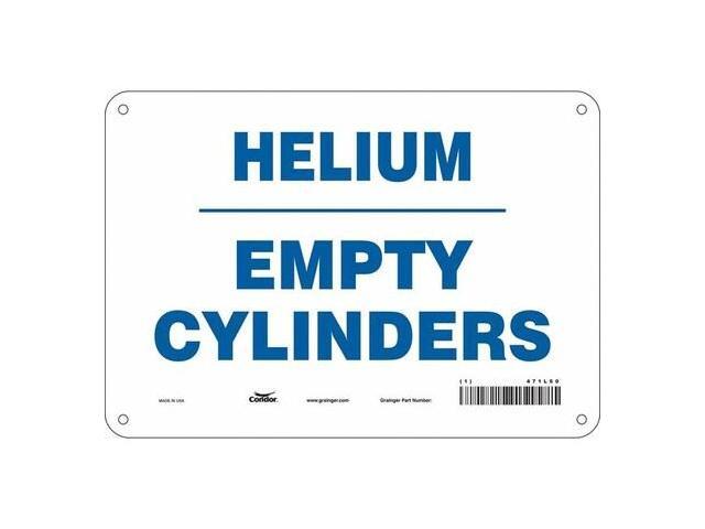 CONDOR 471L60 Safety Sign, 7 in Height, 10 in Width, Aluminum, Vertical