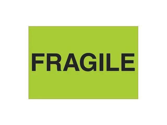 TAPE LOGIC DL1056 Tape Logic Labels, Fragile, 2 x 3, Fluorescent Green,