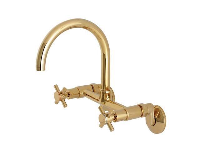 CONCORD KS414PB KS414PB 8-Inch Adjustable Center Wall Mount Kitchen Faucet