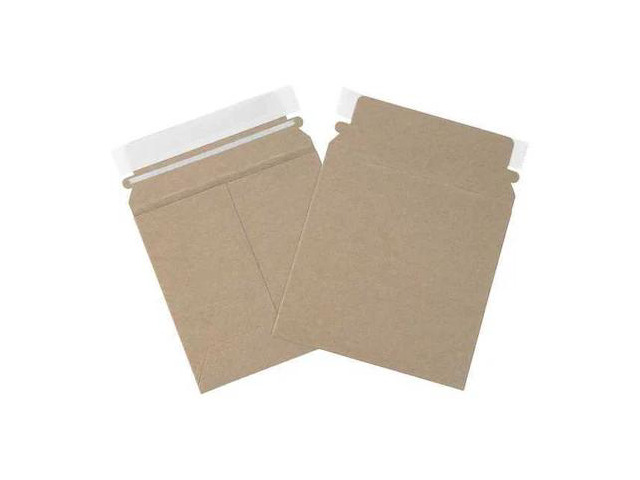 PARTNERS BRAND RM9K Self-Seal Flat Mailers, 6' x 6', Kraft, PK200