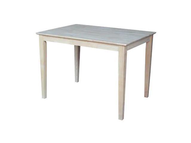INTERNATIONAL CONCEPTS K-3042-30S Rectangle Solid Wood Top Table, Unfinished,