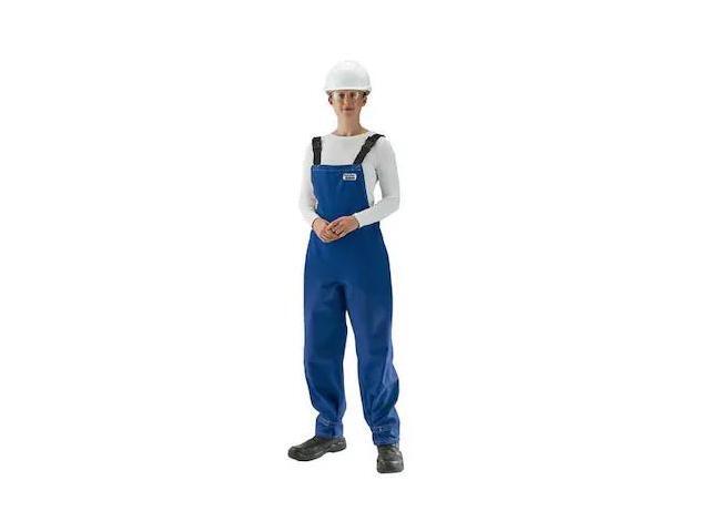ANSELL 66-672 Alphatec Breathable Blue Bibbed Poly Overall, Nomex, 31 in