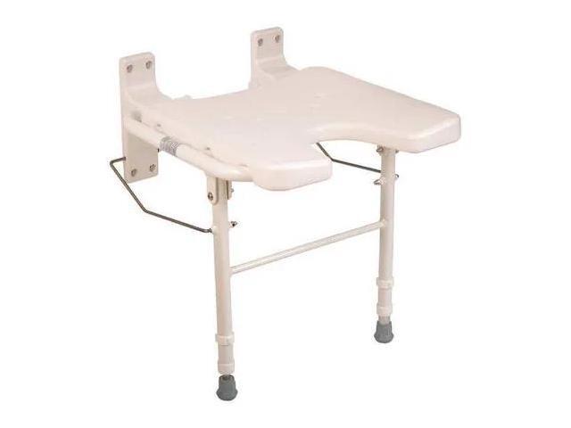 HEALTHSMART 522-3700-1900 Concealed Wall Mount Bath Seat, 16-1/4' L, Steel,