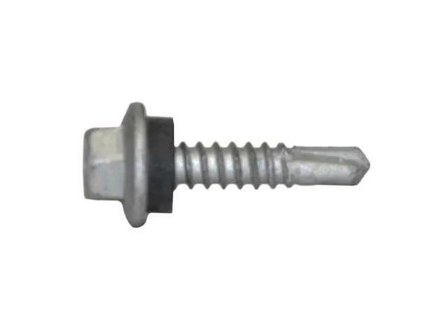 TEKS 1026000 Self-Drilling Screw, #12 x 1 in, Climaseal Steel Flange Hex Head