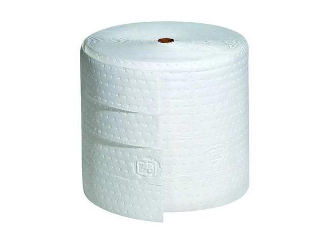 PIG MAT443 Absorbent Roll, Absorbs 19.6 gal. Oil-Based Liquids,,White