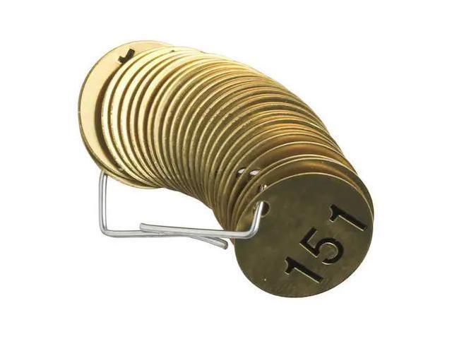 BRADY 23206 Numbered Tag Set,151 to 175,25 Tags
