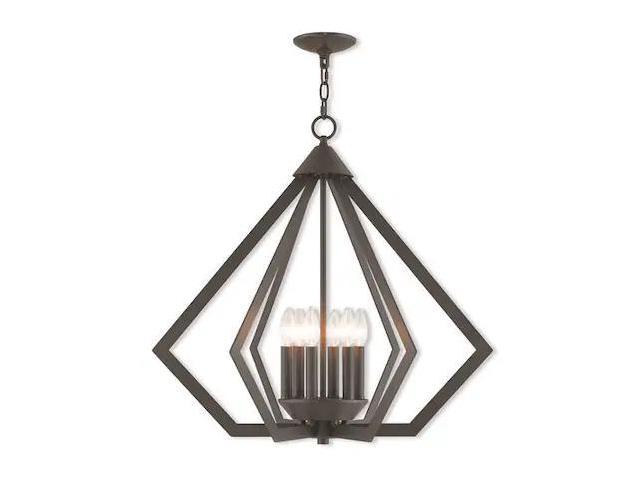 Photos - Light Bulb LIVEX LIGHTING 40926-07 Prism 6 Light Bronze Chandelier