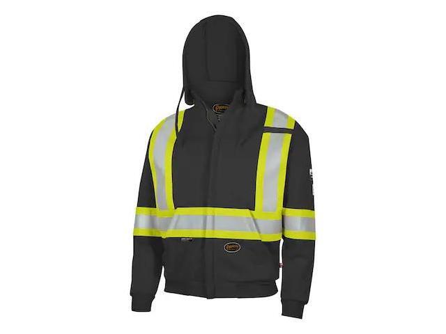PIONEER V2570470U-5XL Hi-Vis, FR Zip-Style Safety Hoodie, Heavyweight Cotton,