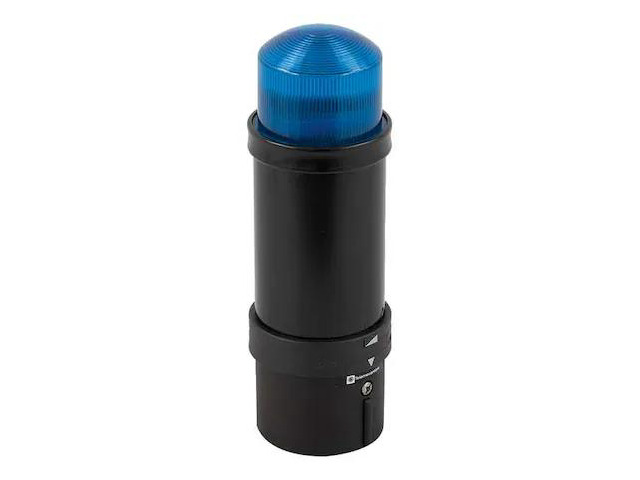 SCHNEIDER ELECTRIC XVBL8B6 Tower Light Incandescent Assembly, 24V AC/DC, Blue,