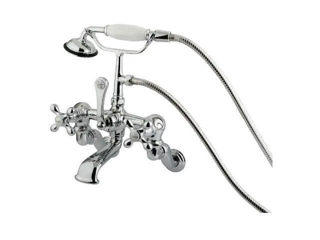 Kingston Brass Cc464T1 Clawfoot Tub Filler With Hand Shower - Polished Chrome Finish