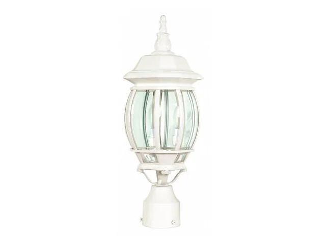 NUVO 60-897 Central Park 3-Light 21 in. Post Lantern with Clear Beveled Glass