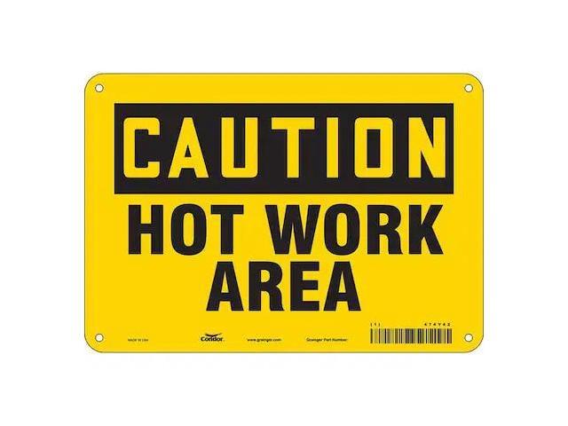 CONDOR 474Y42 Danger Sign,10' W x 7' H,0.032' Thick, 474Y42