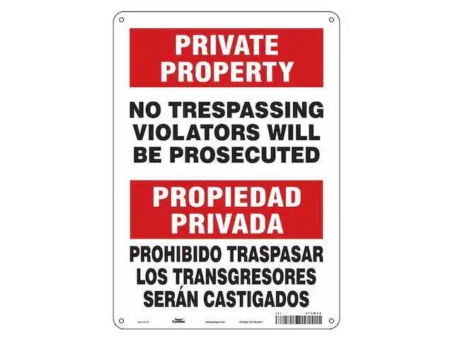 CONDOR 473M32 Safety Sign, 14 in Height, 10 in Width, Polyethylene, Vertical
