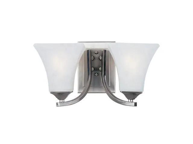 MAXIM LIGHTING 20099FTSN Aurora 2-Light 13.5' Wide Satin Nickel Vanity Light