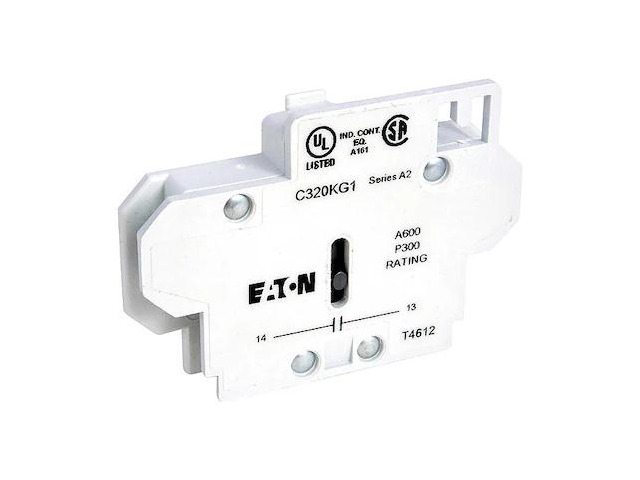 EATON C320KG1 Cutler-Hammer DP Aux Contact,NO,Side Mount for 15-75A