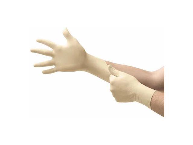 ANSELL 69-210 69-210, Disposable Gloves, 3.5 mil Palm, Latex, Powder-Free, M