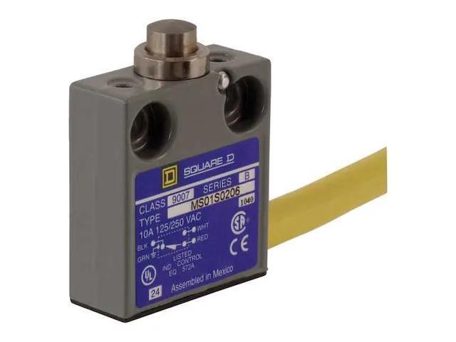 TELEMECANIQUE SENSORS 9007MS01S0206 Limit Switch, Plunger, Spring Return, SPDT,