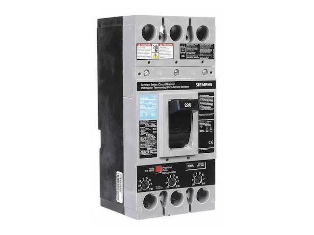 SIEMENS FXD63B200 Molded Case Circuit Breaker, FXD6-A Series, 200A, 3 Pole,